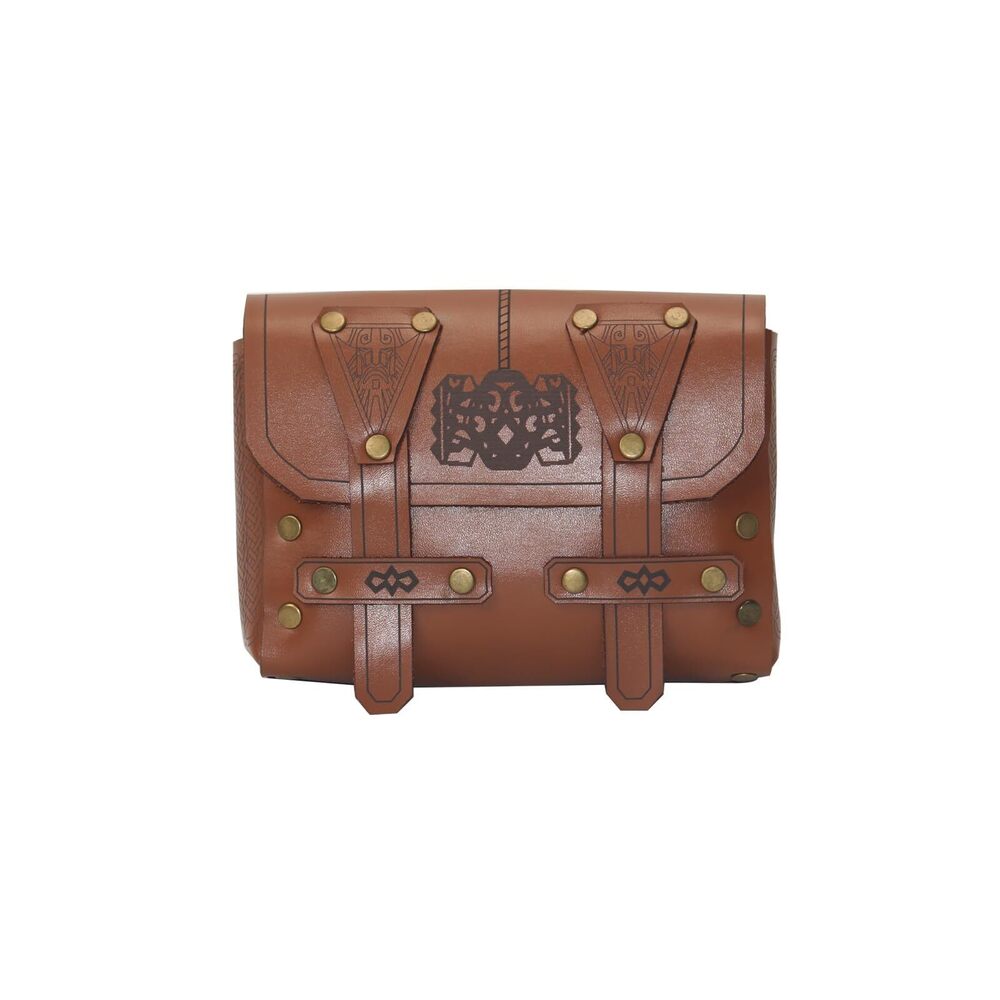 9984 Medieval Coin Pouch, Viking Bag Embossed from Leather Retro Nordic